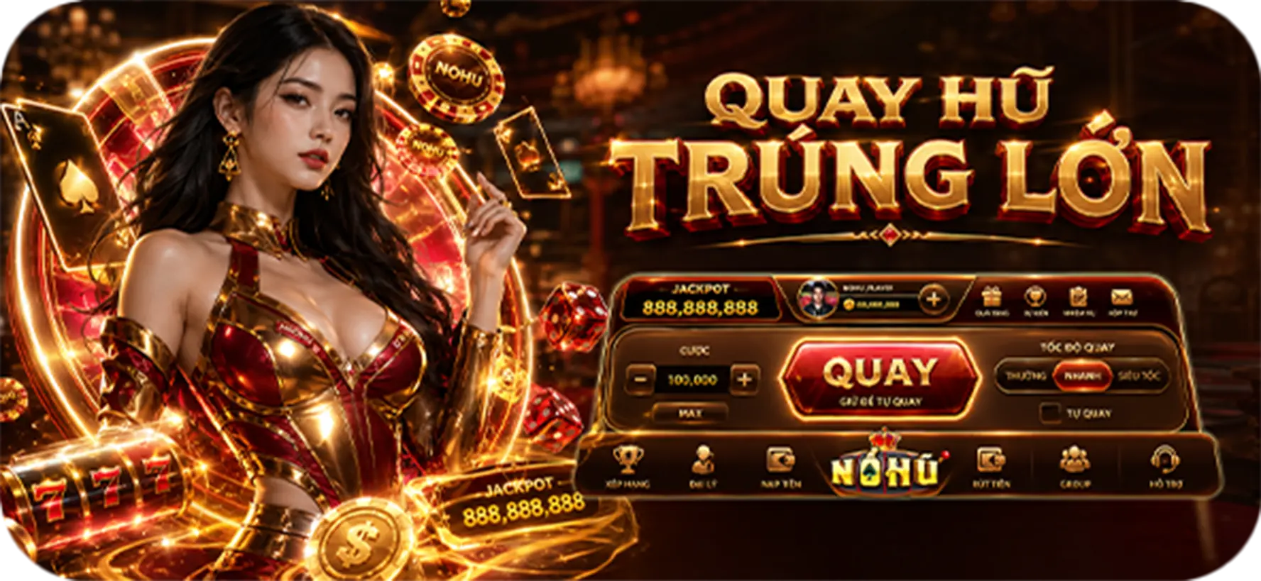 Quay hũ trúng lớn